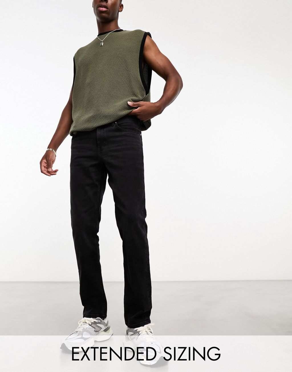 Черные эластичные джинсы ASOS DESIGN
Черные эластичные джинсы ASOS DESIGN