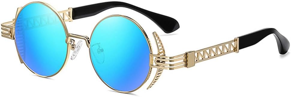 Ретро круглые панк-солнцезащитные очки для женщин, модные, с прозрачными линзами, защита от УФ-излучения UV400, для мужчин, уникальные, с полой металлической оправой generic, Golden Blue Mirror
Ретро круглые панк-солнцезащитные очки для женщин, модные, с прозрачными линзами, защита от УФ-излучения UV400, для мужчин, уникальные, с полой металлической оправой generic, Golden Blue Mirror