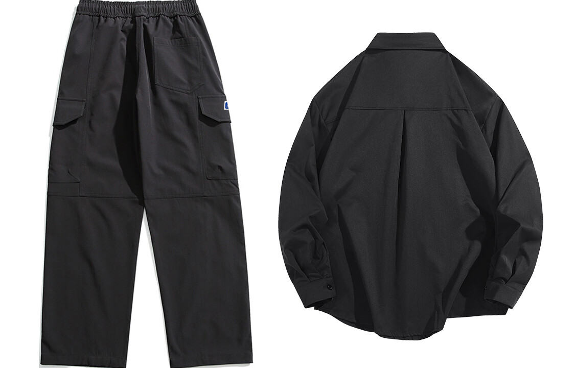 Брюки-карго унисекс 33TH, Армейские зеленые брюки + черная рубашка.
Брюки-карго унисекс 33TH, Армейские зеленые брюки + черная рубашка.