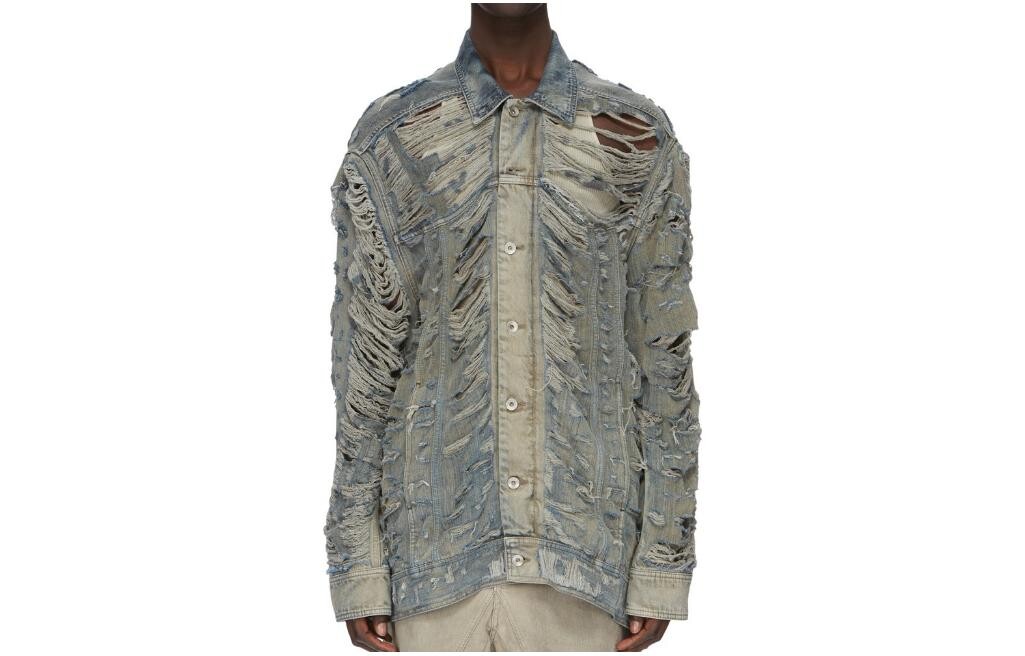 Куртка мужская синяя стираная Rick Owens, синий
Куртка мужская синяя стираная Rick Owens, синий