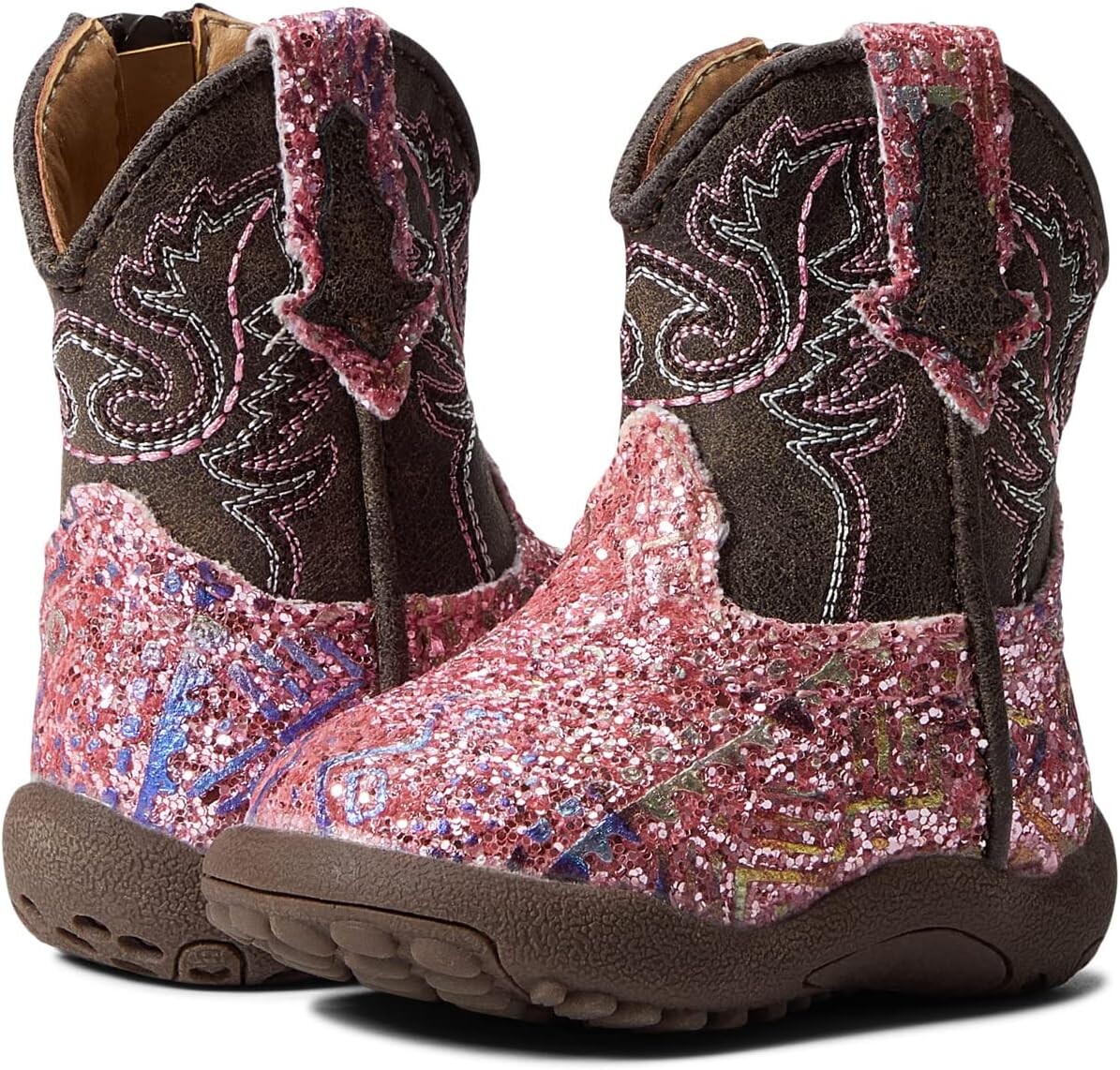 Ковбойские сапоги Glitter Aztec Roper, цвет Pink Southwest Glitter Vamp/Brown Shaft
Ковбойские сапоги Glitter Aztec Roper, цвет Pink Southwest Glitter Vamp/Brown Shaft