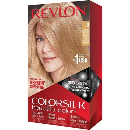 Краска для волос Colorsilk № 70 Цвет волос средний пепельно-русый, Revlon
Краска для волос Colorsilk № 70 Цвет волос средний пепельно-русый, Revlon