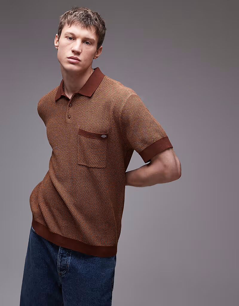 Трикотажная рубашка-поло Dickies Rocky темно-коричневого цвета
Трикотажная рубашка-поло Dickies Rocky темно-коричневого цвета