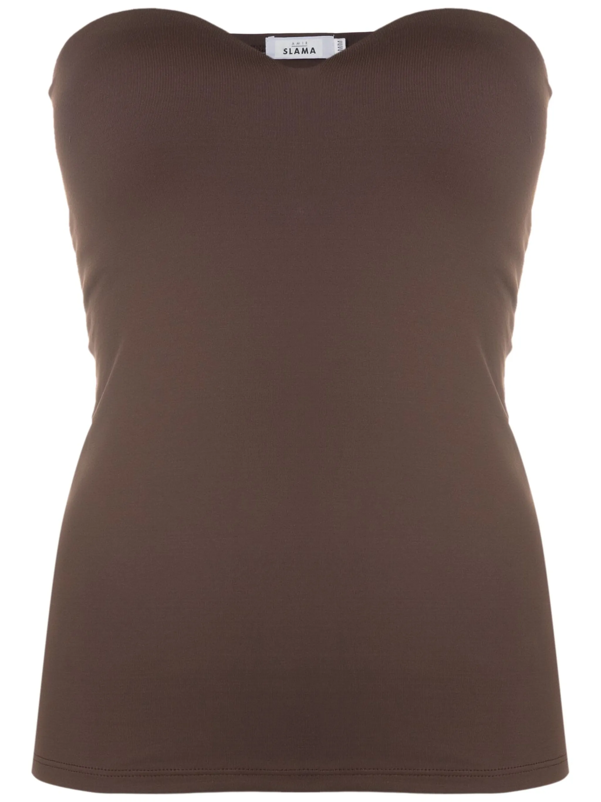 Обтягивающий топ без бретелей Amir Slama, коричневый
Обтягивающий топ без бретелей Amir Slama, коричневый