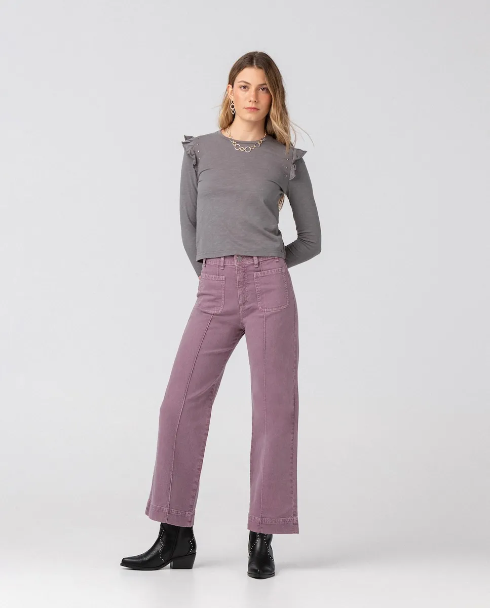 Женские джинсы-кулоты с высокой талией и карманами Noon, сиреневый
Женские джинсы-кулоты с высокой талией и карманами Noon, сиреневый