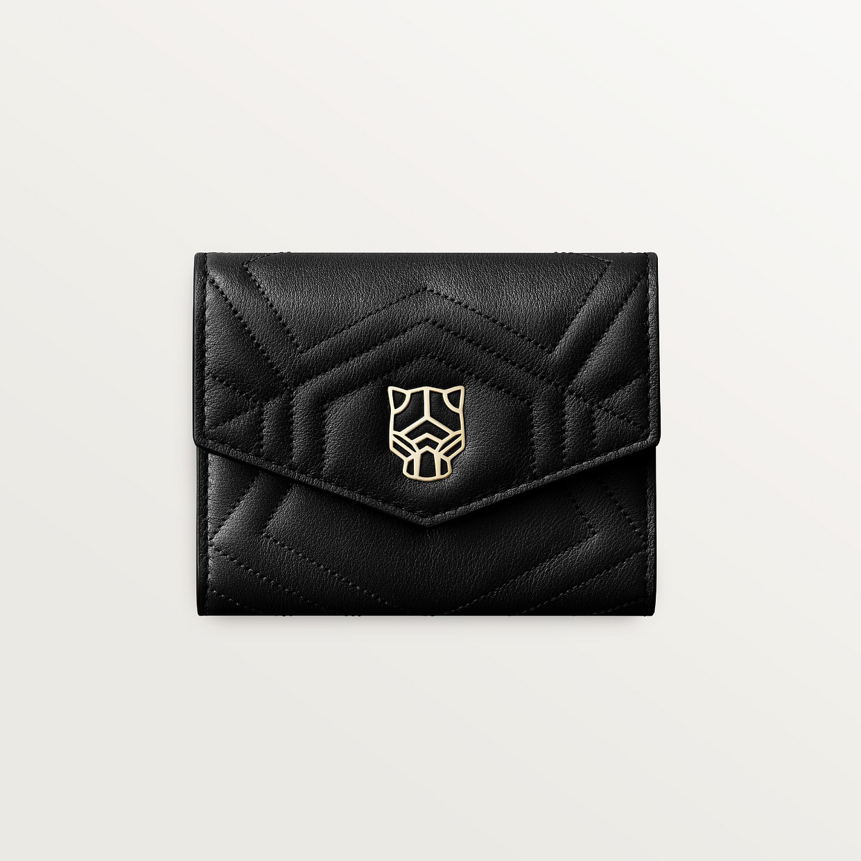 Кошелек Cartier Portefeuille mini, Panthère de Cartier, стеганая черная телячья кожа
Кошелек Cartier Portefeuille mini, Panthère de Cartier, стеганая черная телячья кожа