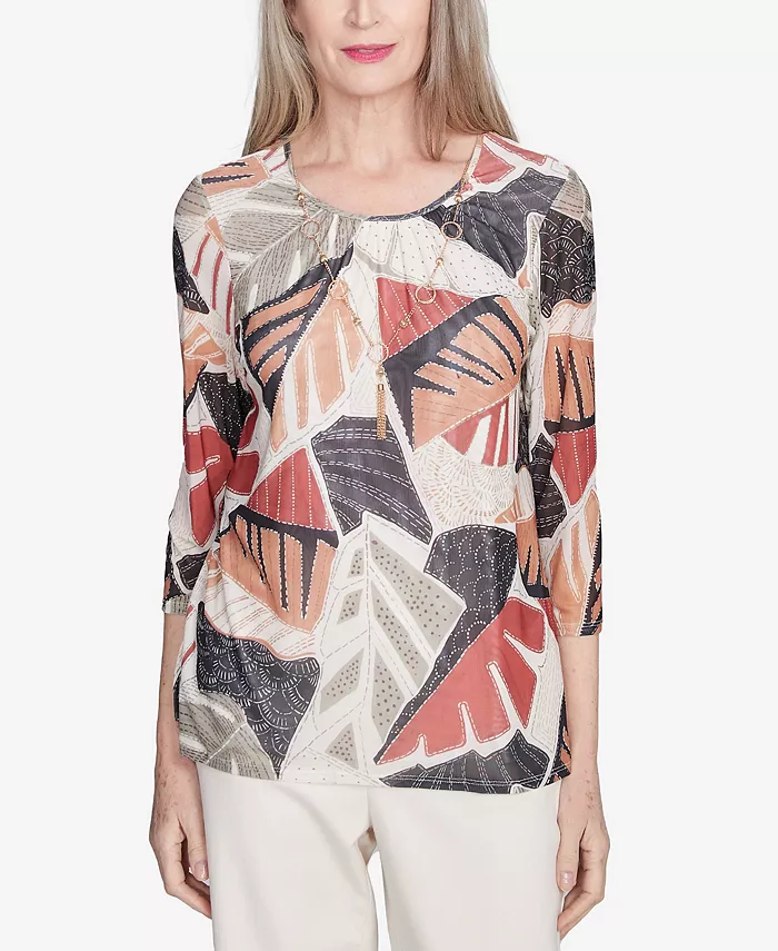 Топ Petite Natural Instinct Tropical Mesh с ожерельем Alfred Dunner, мультиколор
Топ Petite Natural Instinct Tropical Mesh с ожерельем Alfred Dunner, мультиколор