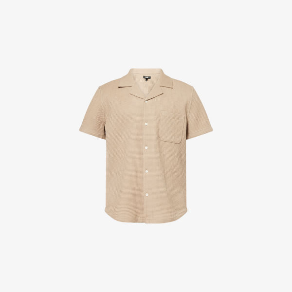 Рубашка Agoura Paige из хлопкового джерси с вафельным узором, бежевый
Рубашка Agoura Paige из хлопкового джерси с вафельным узором, бежевый