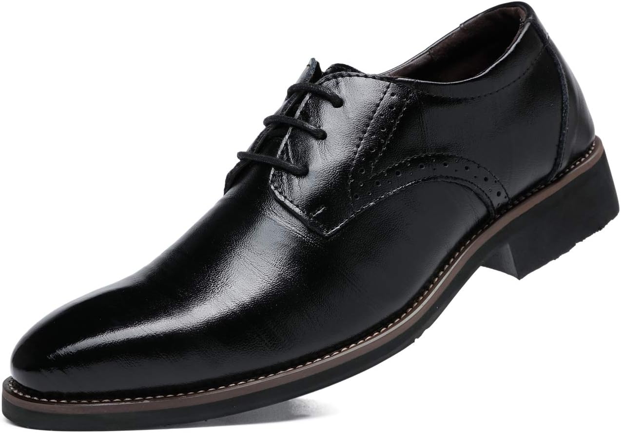 Мужские классические туфли Оксфорд из кожи на шнуровке, модные деловые и свадебные туфли Santimon, черный
Мужские классические туфли Оксфорд из кожи на шнуровке, модные деловые и свадебные туфли Santimon, черный