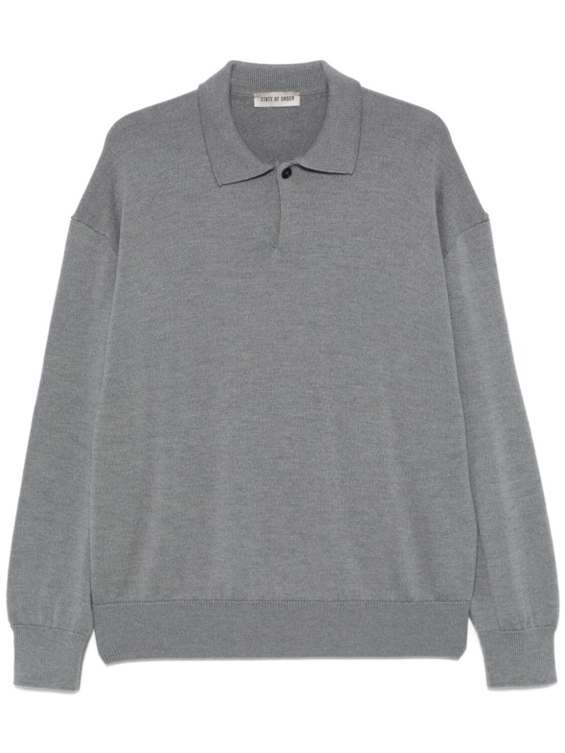 STATE OF ORDER шерстяная рубашка поло, серый 
STATE OF ORDER шерстяная рубашка поло, серый