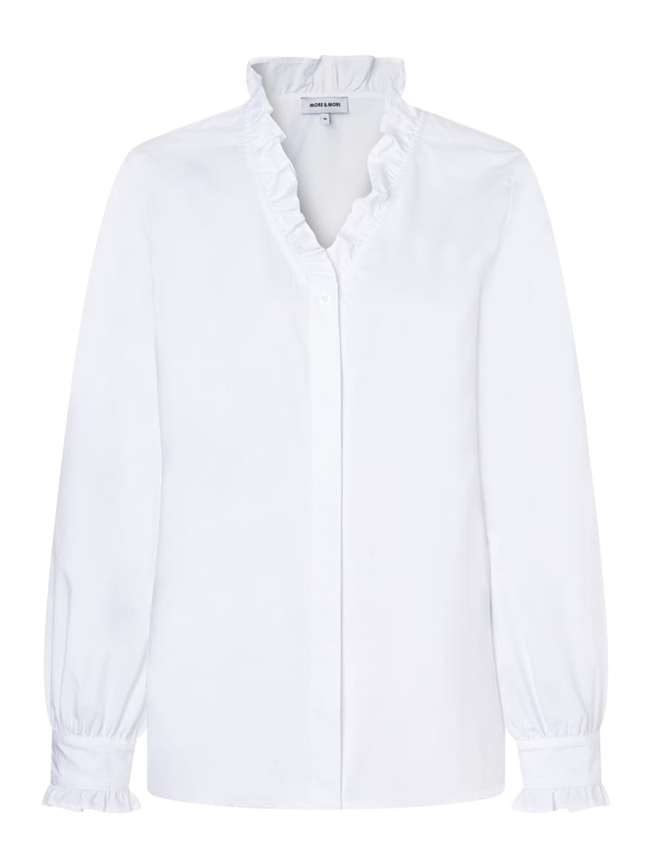 More & More Женская эластичная блузка с длинными рукавами белого цвета
More & More Женская эластичная блузка с длинными рукавами белого цвета