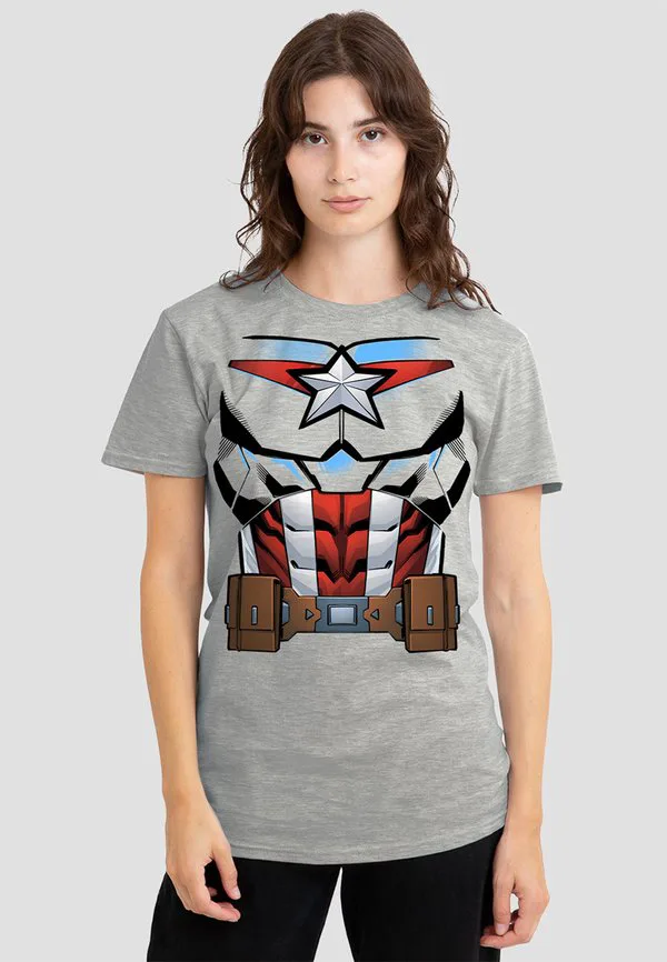 Футболка с принтом костюма капитана америки Marvel, Mottled Light Grey
Футболка с принтом костюма капитана америки Marvel, Mottled Light Grey