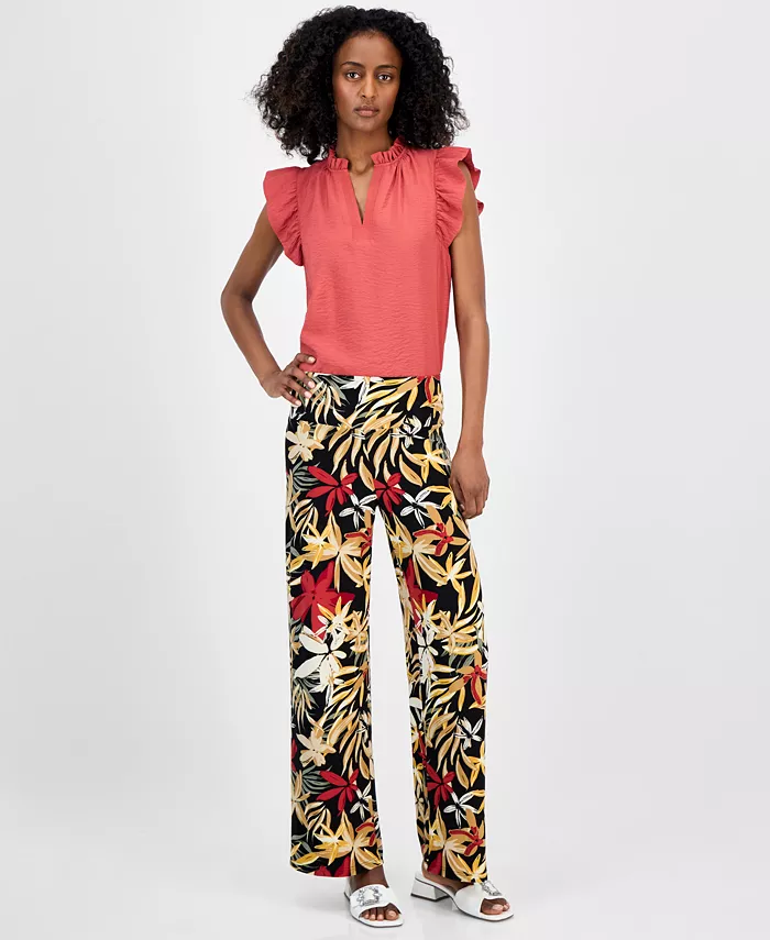 Женские брюки с принтом на резинке и широкими штанинами Anne Klein, черный
Женские брюки с принтом на резинке и широкими штанинами Anne Klein, черный