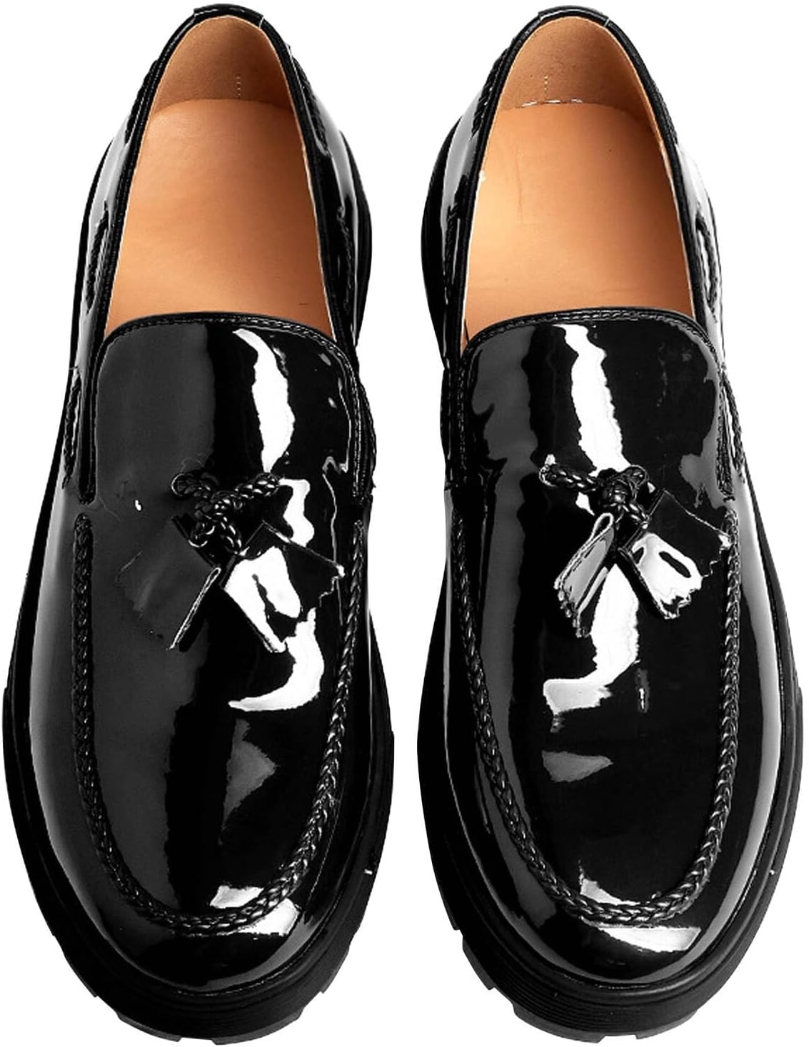 Мужские сандимонские лоферы с кисточками Santimon, повседневные туфли без шнуровки, лакированная кожа, туфли для выпускного и деловые туфли, модные пенни-лоферы, смокинговые туфли для мужчин, черный
Мужские сандимонские лоферы с кисточками Santimon, повседневные туфли без шнуровки, лакированная кожа, туфли для выпускного и деловые туфли, модные пенни-лоферы, смокинговые туфли для мужчин, черный