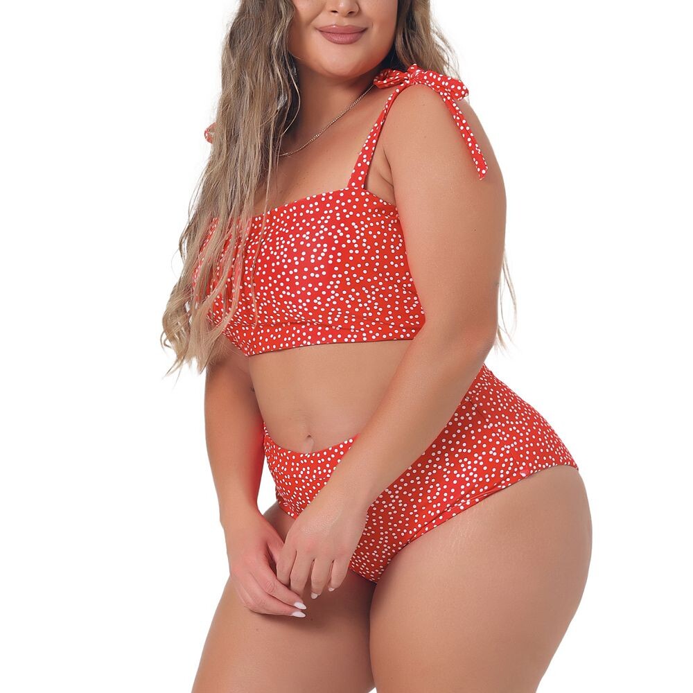 Плюс размер двухсекционный купальник для женщин в горошек бикини бандо купальные костюмы Agnes Orinda, красный
Плюс размер двухсекционный купальник для женщин в горошек бикини бандо купальные костюмы Agnes Orinda, красный