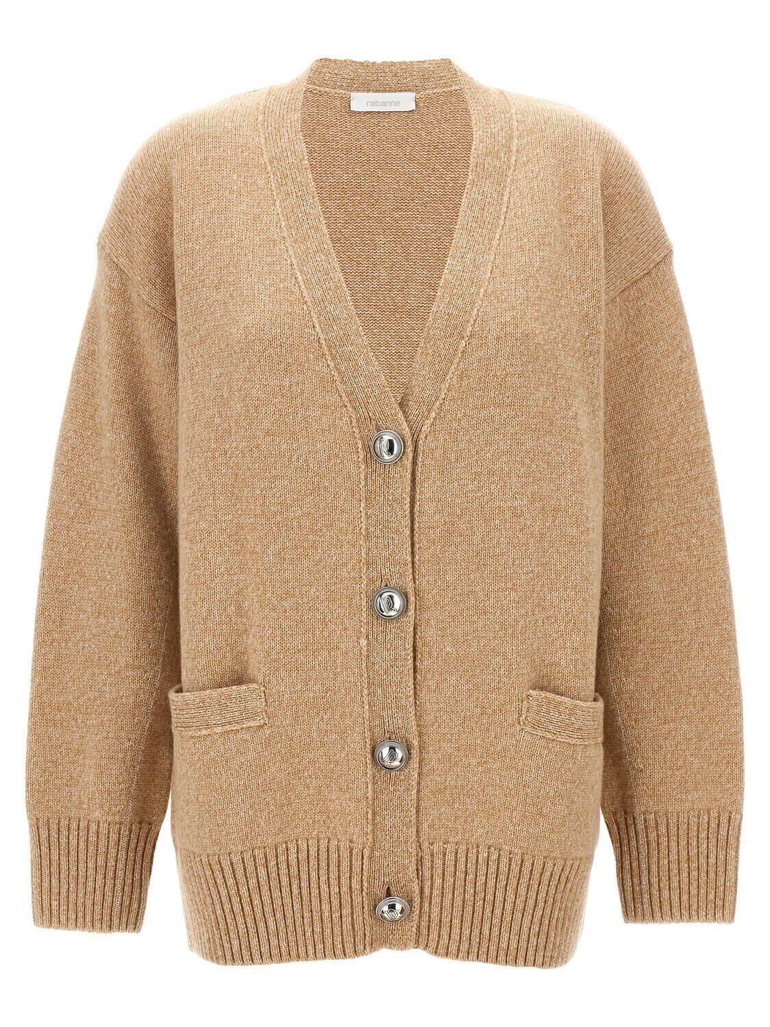 Кардиган с логотипом на пуговицах PACO RABANNE, бежевый
Кардиган с логотипом на пуговицах PACO RABANNE, бежевый