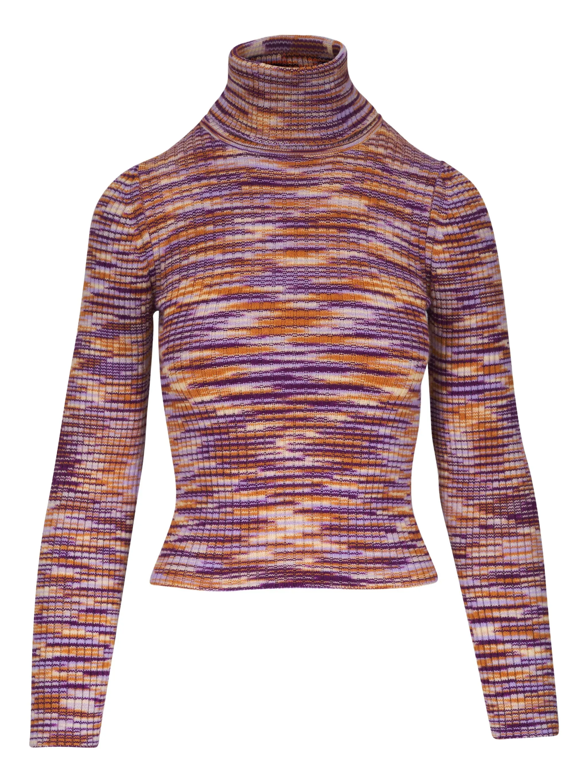 Полосатый свитер с высоким воротником Mother, фиолетовый
Полосатый свитер с высоким воротником Mother, фиолетовый