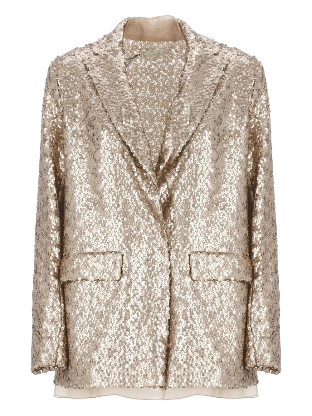 Блейзер с заостренными лацканами и пайетками Antonelli, золотой
Блейзер с заостренными лацканами и пайетками Antonelli, золотой