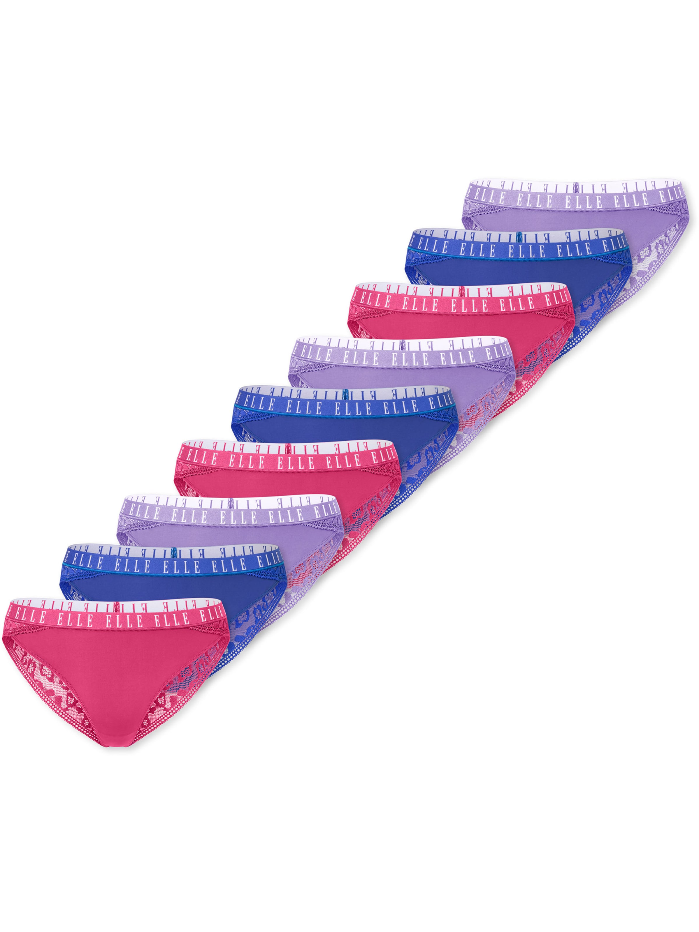 ELLE Трусики 'Lace' в цветах Blue, Lilac, Berry
ELLE Трусики 'Lace' в цветах Blue, Lilac, Berry