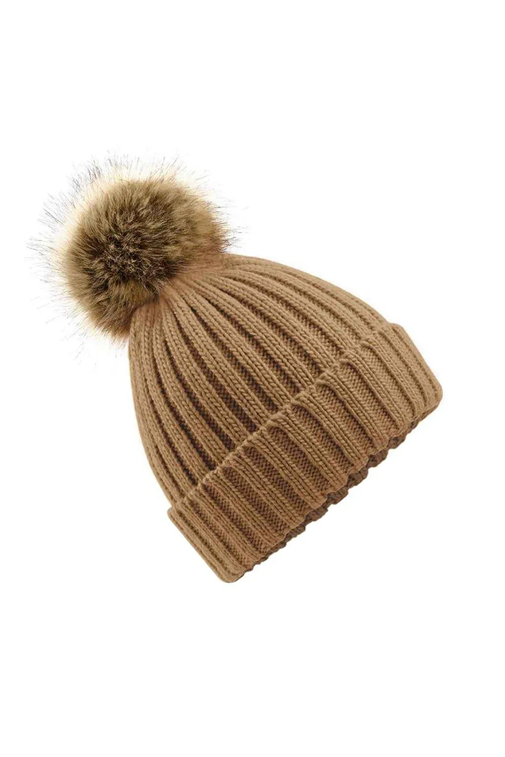 Массивная шапка-бини с меховым помпоном Beechfield, бежевый
Массивная шапка-бини с меховым помпоном Beechfield, бежевый