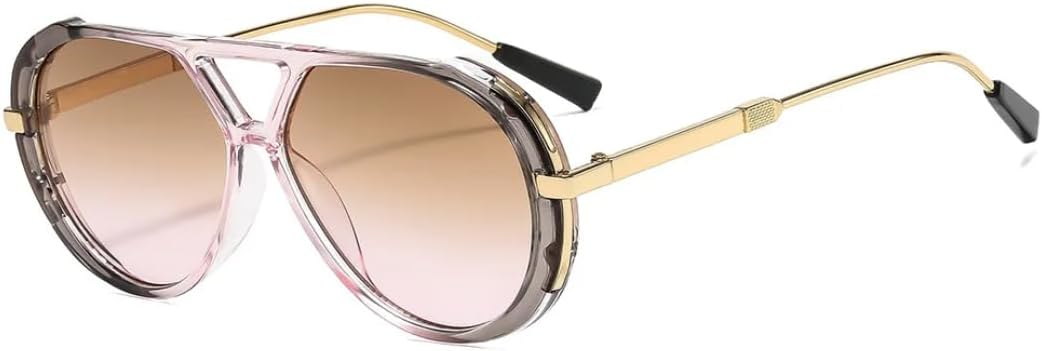 Ретро-солнцезащитные очки с двойным лучом для женщин, роскошные, с леопардовым принтом и градиентом, мужские панк-очки с защитой от УФ-излучения UV400 UATXTAU, Transparent Pink
Ретро-солнцезащитные очки с двойным лучом для женщин, роскошные, с леопардовым принтом и градиентом, мужские панк-очки с защитой от УФ-излучения UV400 UATXTAU, Transparent Pink