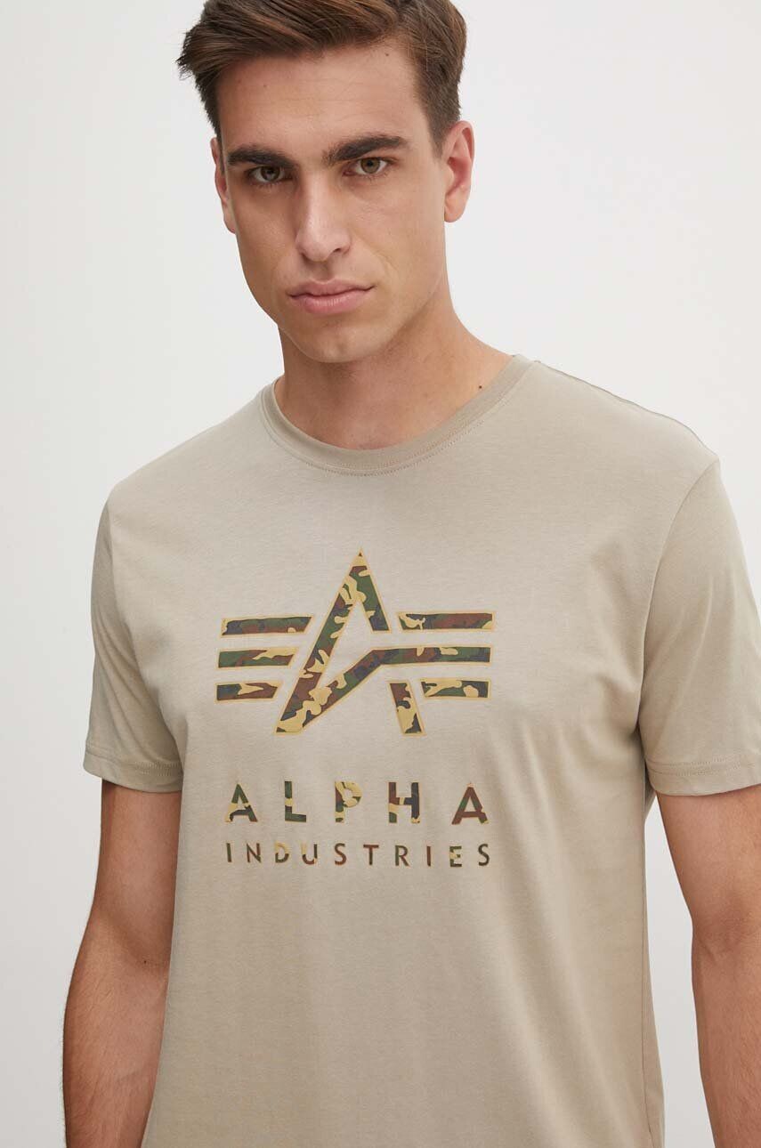 Хлопковая футболка Alpha Industries, бежевый
Хлопковая футболка Alpha Industries, бежевый