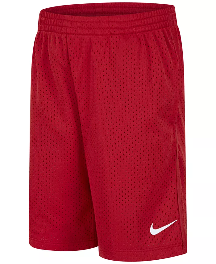Шорты для мальчиков Toddler с сетчатыми вставками Dri-FIT на резинке Nike, красный 
Шорты для мальчиков Toddler с сетчатыми вставками Dri-FIT на резинке Nike, красный