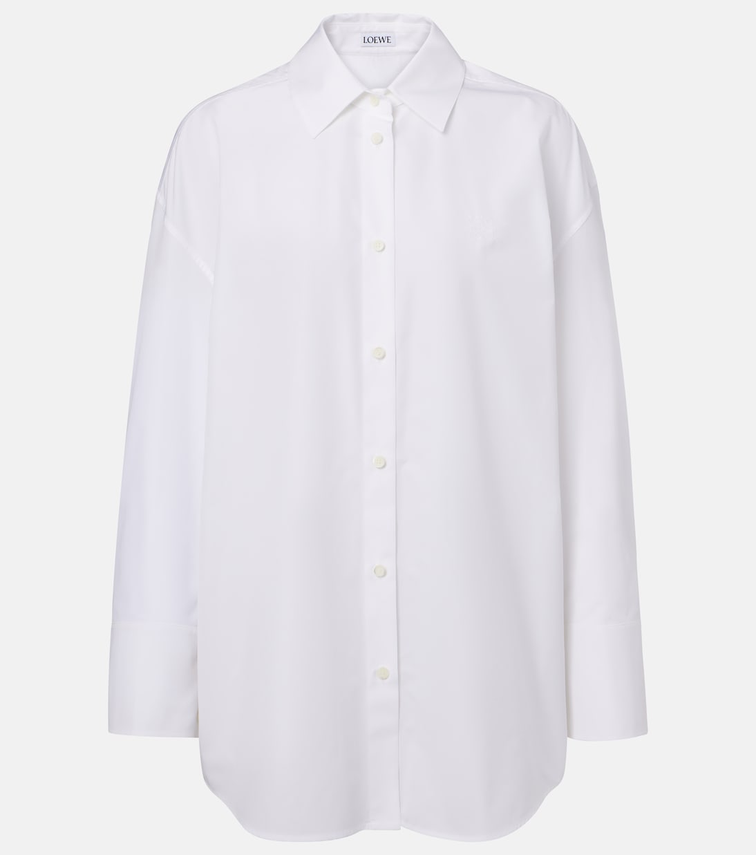 Хлопковая поплиновая рубашка Loewe, белый
Хлопковая поплиновая рубашка Loewe, белый