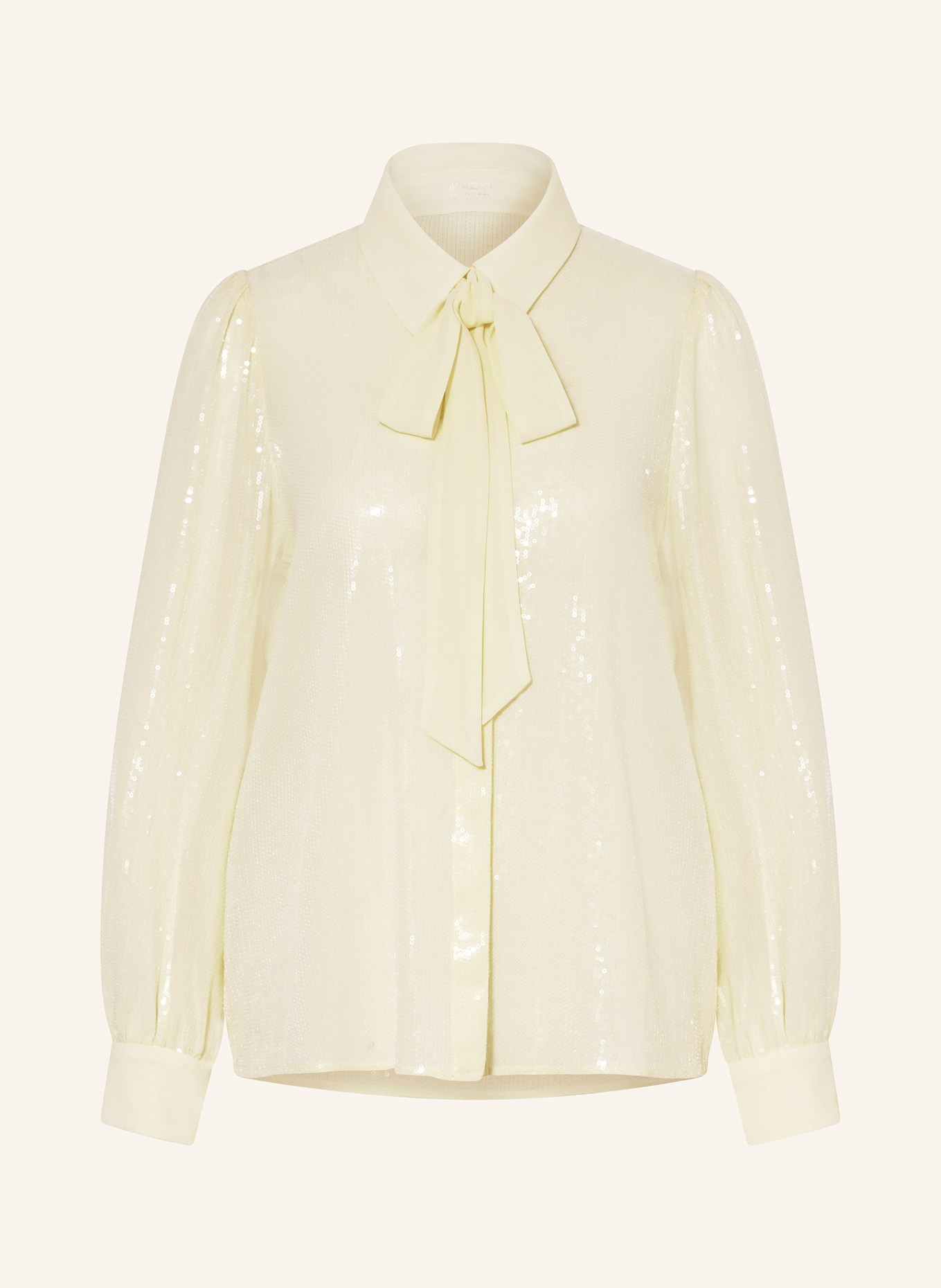 Блузка-Рубашка с пайетками и съемным бантом Marc Cain, желтый
Блузка-Рубашка с пайетками и съемным бантом Marc Cain, желтый