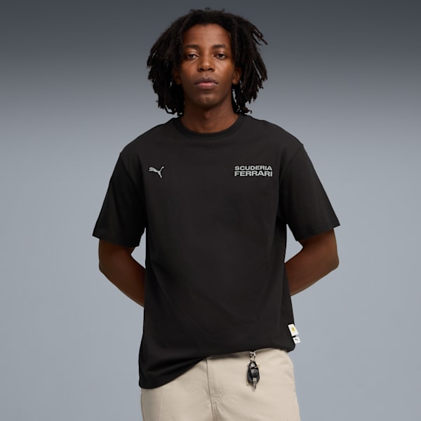 Мужская футболка с символикой автоспорта Scuderia Ferrari Puma, черный
Мужская футболка с символикой автоспорта Scuderia Ferrari Puma, черный
