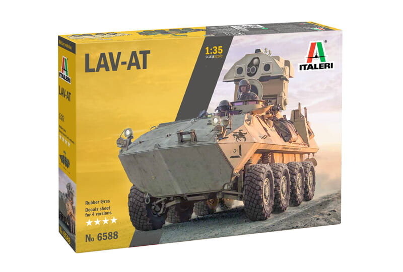 Italeri 6588 1:35 8-колесный бронеавтомобиль Lav-At 
Italeri 6588 1:35 8-колесный бронеавтомобиль Lav-At