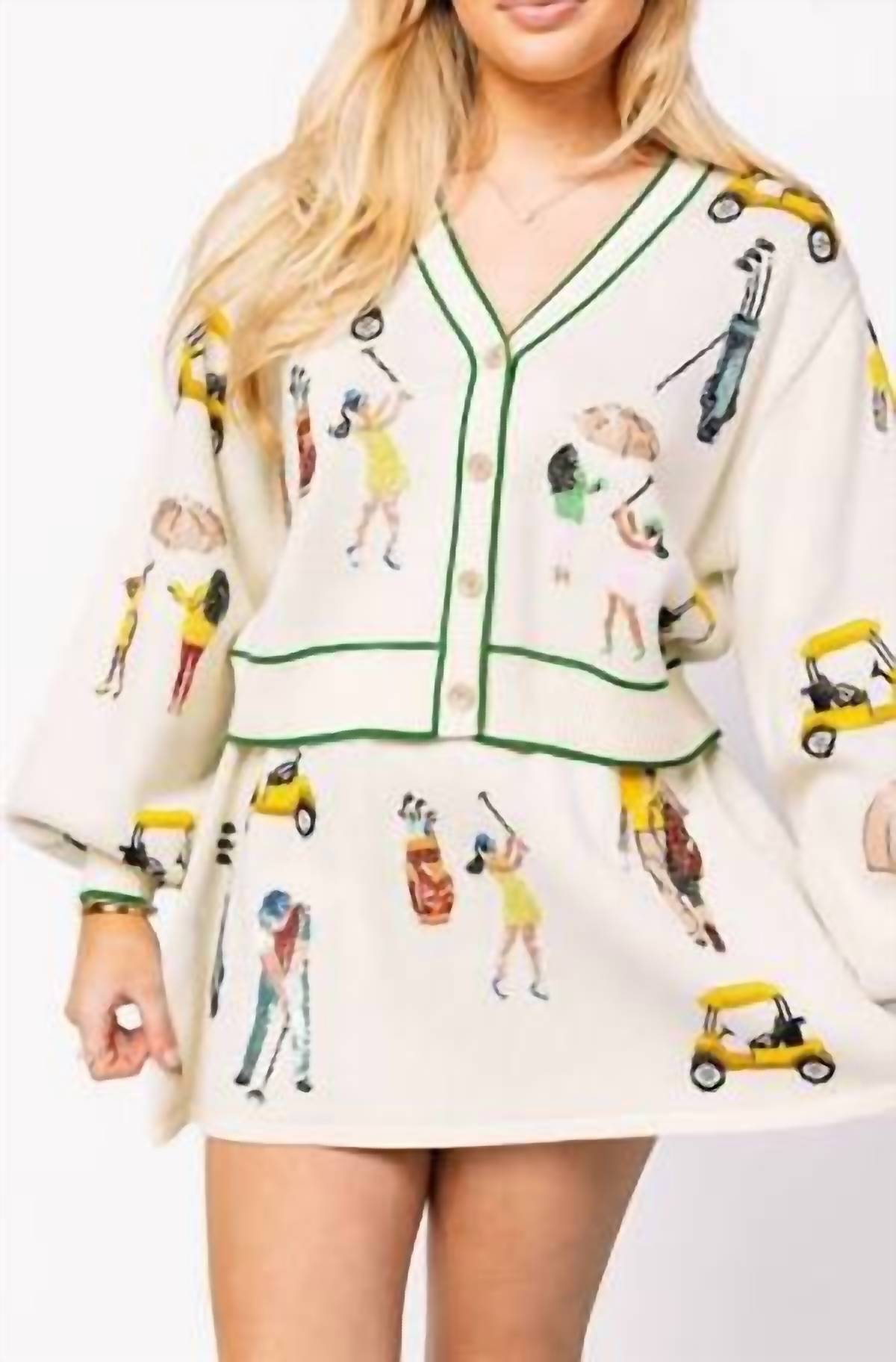 Женский кардиган для гольфа белого цвета Queen Of Sparkles, белый
Женский кардиган для гольфа белого цвета Queen Of Sparkles, белый