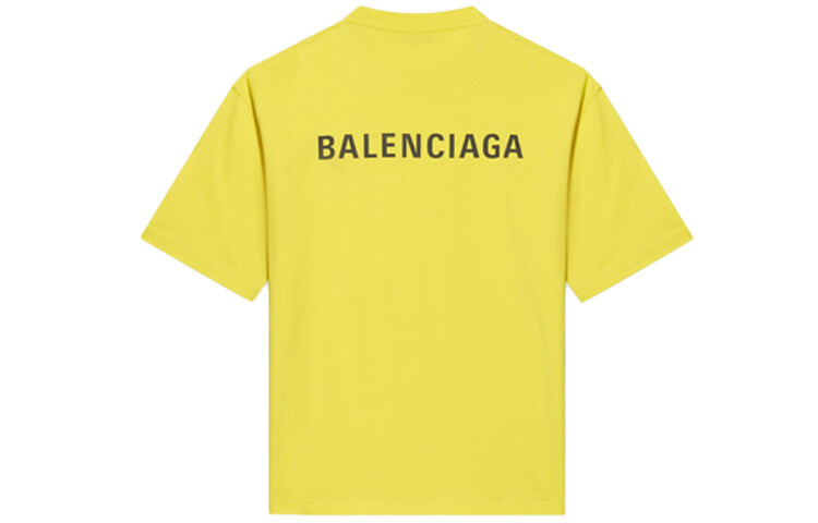 Футболка средней посадки с винтажным логотипом Balenciaga, желтый 
Футболка средней посадки с винтажным логотипом Balenciaga, желтый