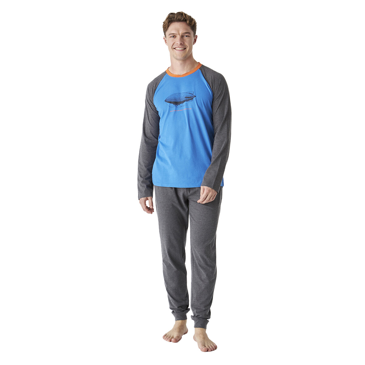 Хлопковая пижама с длинными рукавами и круглым вырезом для jjbep6100 J J Brothers, серый
Хлопковая пижама с длинными рукавами и круглым вырезом для jjbep6100 J J Brothers, серый