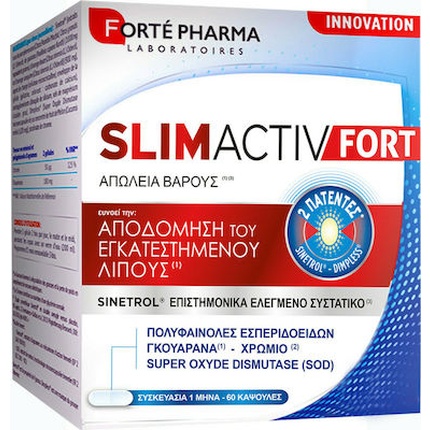 Forte Pharma Slimactiv Fort Добавка для липолиза для похудения - 60 капсул Forté Pharma
Forte Pharma Slimactiv Fort Добавка для липолиза для похудения - 60 капсул Forté Pharma