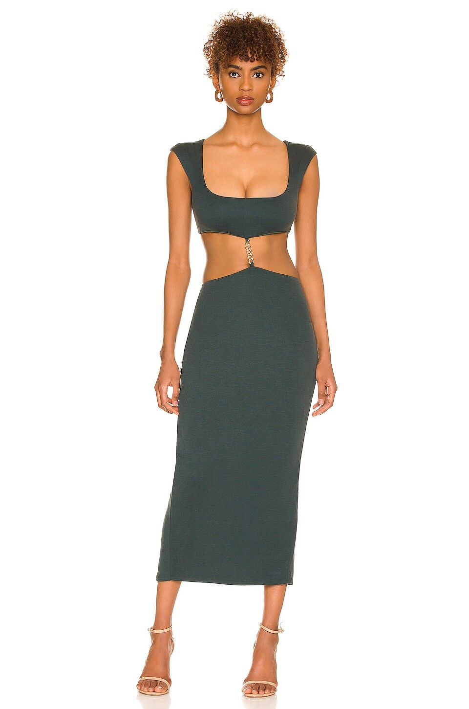 Платье миди Camila Coelho Knox, цвет Emerald Green 
Платье миди Camila Coelho Knox, цвет Emerald Green