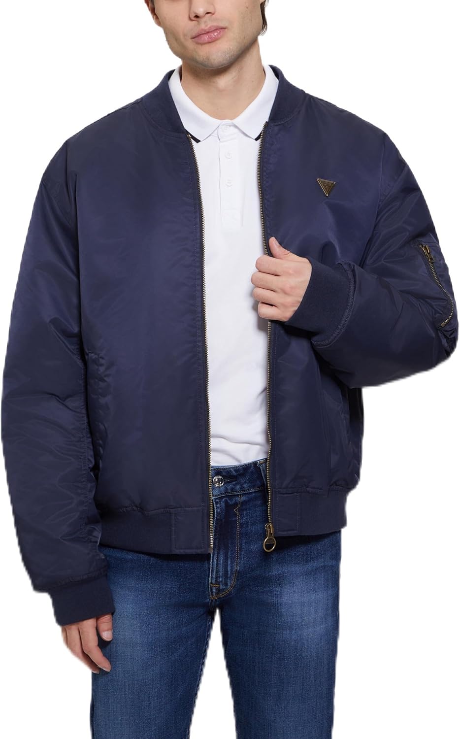 GUESS мужская ветровка-бомбер John с капюшоном, Navy Sea Multi
GUESS мужская ветровка-бомбер John с капюшоном, Navy Sea Multi