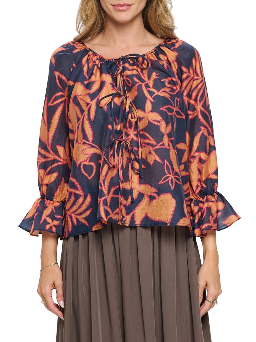 Топ с цветочным принтом и завязкой спереди Renee C., цвет Navy Coral
Топ с цветочным принтом и завязкой спереди Renee C., цвет Navy Coral
