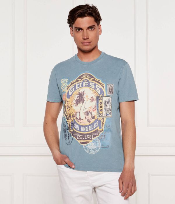 Футболки Regular fit Guess Jeans, синий 
Футболки Regular fit Guess Jeans, синий