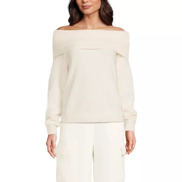 Женский свитер с открытыми плечами и рисунком ресниц в размерах regular и plus Lands' End, цвет fresh ivory
Женский свитер с открытыми плечами и рисунком ресниц в размерах regular и plus Lands' End, цвет fresh ivory