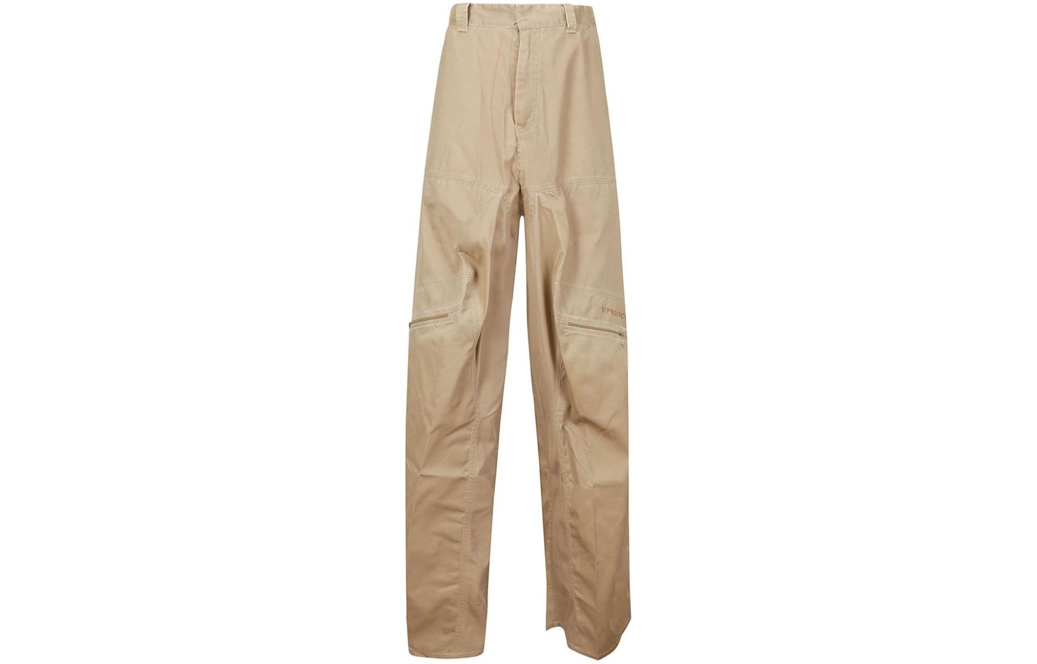 Сложенные широкие карго-брюки Y/Project, бежевый
Сложенные широкие карго-брюки Y/Project, бежевый