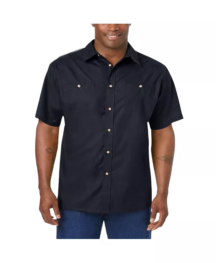 Мужская спортивная рубашка с коротким рукавом и карманом KingSize, черный 
Мужская спортивная рубашка с коротким рукавом и карманом KingSize, черный