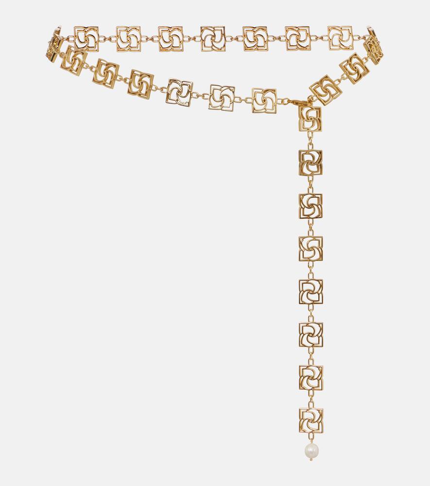 Пояс с цепочкой из искусственного жемчуга Magda Butrym
Пояс с цепочкой из искусственного жемчуга Magda Butrym