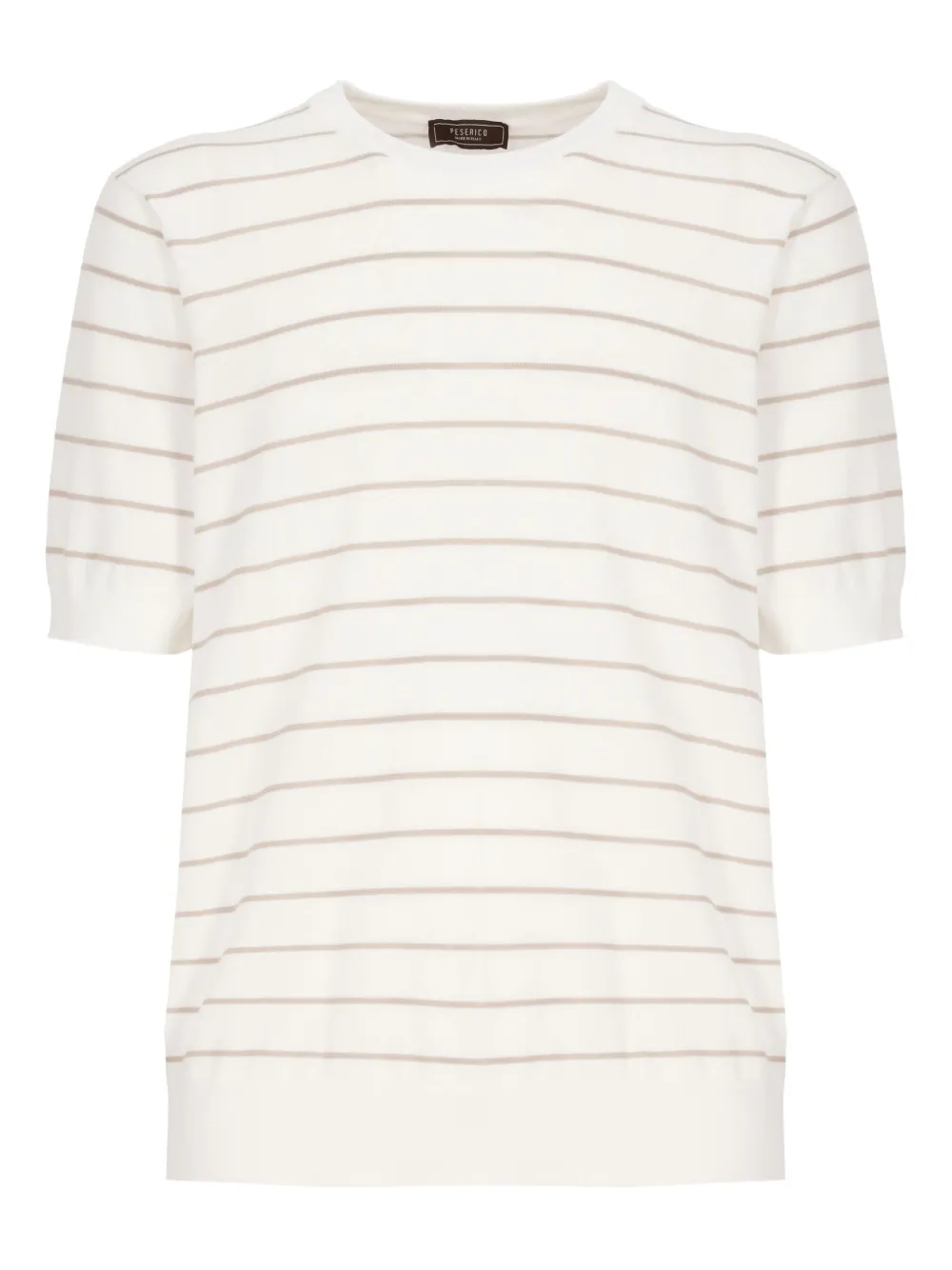 Футболка с отделкой в полоску Peserico, белый
Футболка с отделкой в полоску Peserico, белый