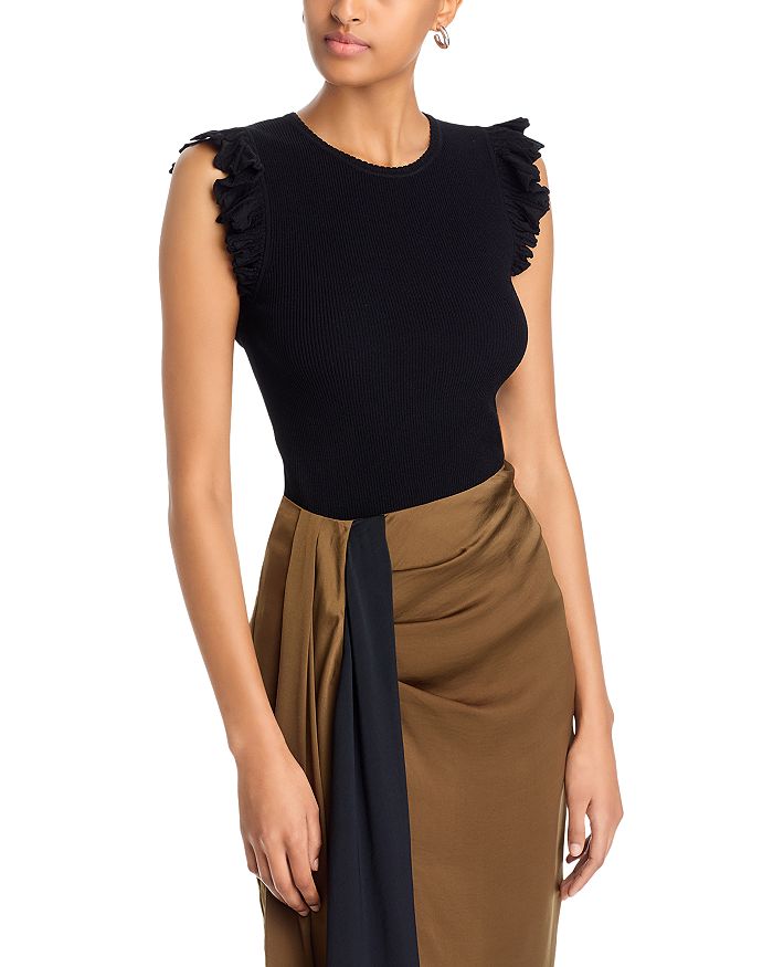 Риб-трикотажный топ с расклешенными рукавами - эксклюзив AQUA, черный
Риб-трикотажный топ с расклешенными рукавами - эксклюзив AQUA, черный