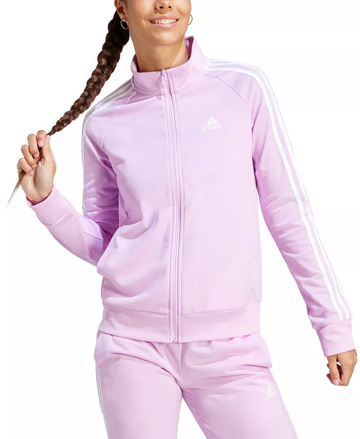 Женская трикотажная куртка с тремя полосками, XS-4X adidas, фиолетовый
Женская трикотажная куртка с тремя полосками, XS-4X adidas, фиолетовый