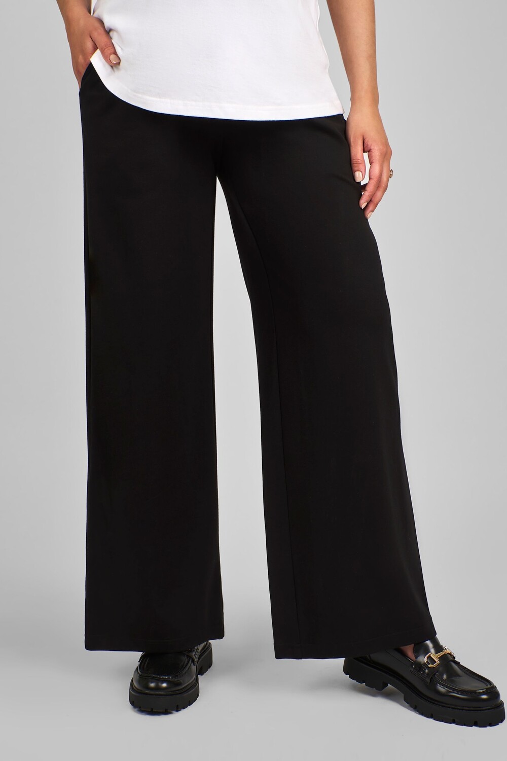 Широкие брюки для беременных из джерси Jojo Maman Bébé, черный
Широкие брюки для беременных из джерси Jojo Maman Bébé, черный