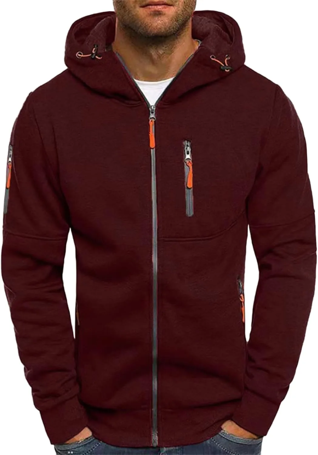 Мужская толстовка с капюшоном Full Zip Up, флуоресцентная
Мужская толстовка с капюшоном Full Zip Up, флуоресцентная