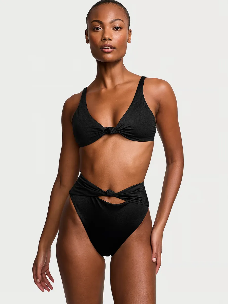 Низ бикини Cheeky с завязками и высокой талией Victoria'S Secret Swim, черный
Низ бикини Cheeky с завязками и высокой талией Victoria'S Secret Swim, черный