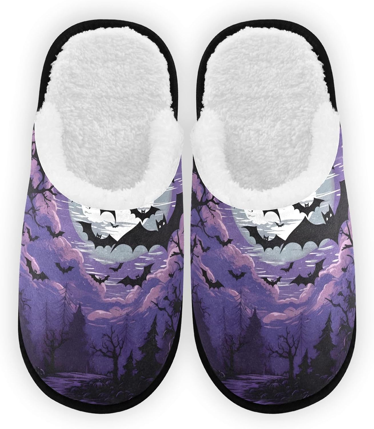 Плюшевые тапочки FENOCHE для женщин и мужчин, теплые и удобные, для путешествий и спа, домашние тапочки с противоскользящей подошвой, Halloween Castle
Плюшевые тапочки FENOCHE для женщин и мужчин, теплые и удобные, для путешествий и спа, домашние тапочки с противоскользящей подошвой, Halloween Castle